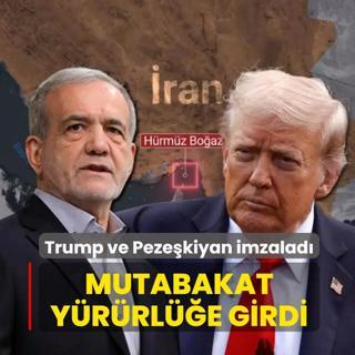 Trump ve Peze�kiyan imzalad�... Mutabakat y�r�rl��e girdi