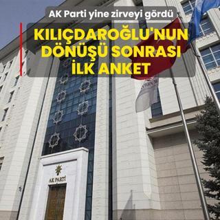 K�l��daro�lu'nun d�n��� sonras� ilk anket! AK Parti yine zirveyi g�rd�