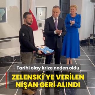 Tarihi olay krize neden oldu: Zelenski'ye verilen ni�an geri al�nd�