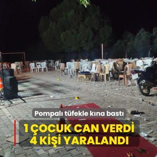 Pompal� t�fekle k�na bast�! 1 �ocuk can verdi, 4 ki�i yaraland�