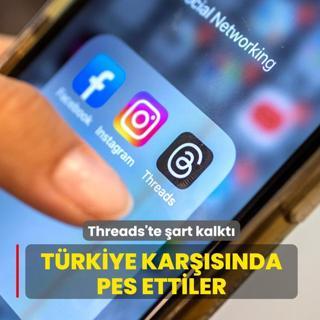T�rkiye kar��s�nda pes ettiler! Threads'te �art kalkt�