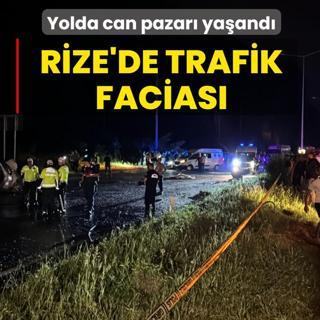 Rize'de trafik facias�! Yolda can pazar� ya�and�