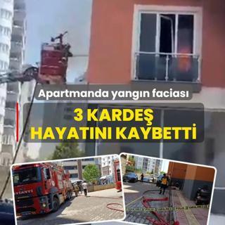 Apartmanda yang�n facias�: 3 karde� hayat�n� kaybetti