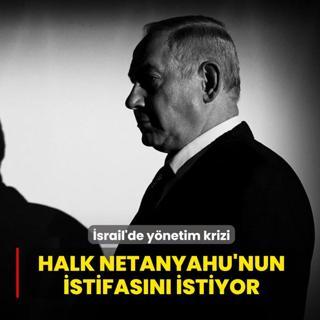 �srail'de kriz b�y�yor: Netanyahu konu�ma yaparken ��stifa� �a�r�lar� y�kseldi