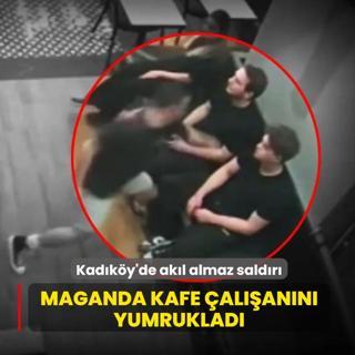 Kad�k�y'de ak�l almaz sald�r�: Maganda kafe �al��an�n� yumruklad�
