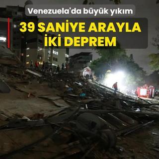 Venezuela'da b�y�k y�k�m! 39 saniye arayla iki deprem: Onlarca �l�, y�zlerce yaralar� var