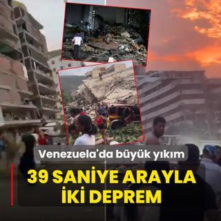 Venezuela'da b�y�k y�k�m! 39 saniye arayla iki deprem: Onlarca �l�, y�zlerce yaralar� var