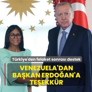 T�rkiye'den deprem felaketi sonras� destek! Venezuela'dan Ba�kan Erdo�an'a te�ekk�r