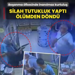 Bo�anma �fkesinde inan�lmaz kurtulu�! Silah tutukluk yap�nca �l�mden d�nd�