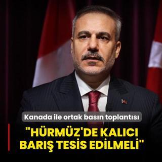 Kanada ile ortak bas�n toplant�s�: �H�rm�z'de kal�c� bar�� tesis edilmeli�