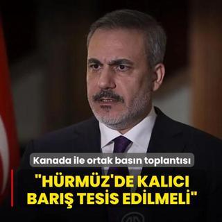Kanada ile ortak bas�n toplant�s�: �H�rm�z'de kal�c� bar�� tesis edilmeli�