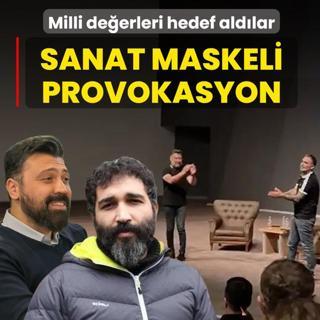 Sanat maskeli provokasyon! Bar�� Atay ve B�lent Emrah Parlak milli de�erleri hedef ald�