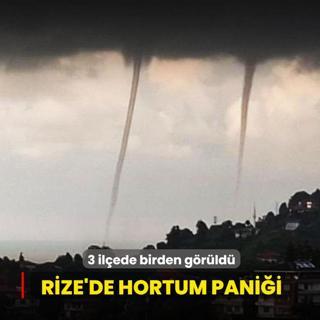 3 il�ede birden g�r�ld�: Rize'de hortum pani�i