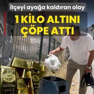 �l�eyi aya�a kald�ran olay! 1 kilo alt�n� ��pe att�