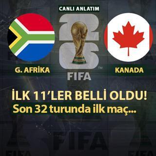 CANLI: G�ney Afrika - Kanada