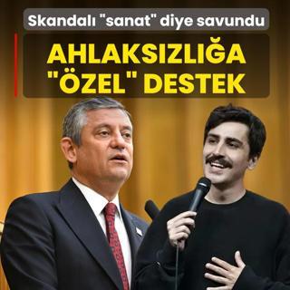 Ahlaks�zl��a ��zel� destek! Skandal� �sanat� maskesiyle savundu
