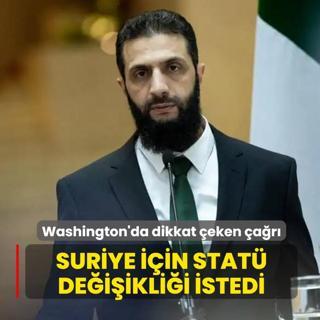 Washington'da dikkat �eken �a�r�! Suriye i�in stat� de�i�ikli�i istedi