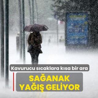 Kavurucu s�caklara k�sa bir ara! Sa�anak ya��� geliyor
