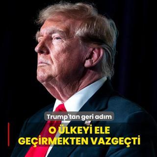Trump'tan geri ad�m! O �lkeyi ele ge�irmekten vazge�ti