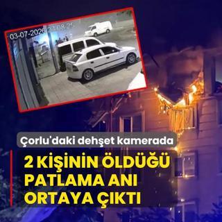 2 ki�inin �ld��� patlama an� ortaya ��kt�! �orlu'daki deh�et anlar� kamerada