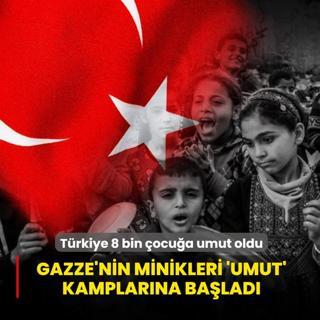 Gazze'nin miniklerine T�rk kalkan�: 8 bin �ocuk i�in 'Umut' kamplar� ba�lad�
