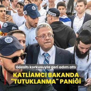 G�zalt� korkusuyla geri ad�m att�! �srailli katliamc� bakanda �tutuklanma� pani�i