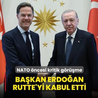 NATO �ncesi kritik g�r��me: Ba�kan Erdo�an Rutte'yi kabul etti