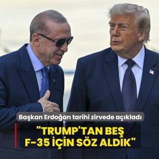 Ba�kan Erdo�an tarihi zirvede a��klad�: Trump'tan be� F-35 i�in s�z ald�k