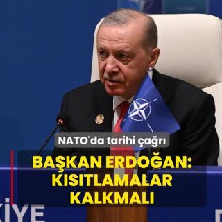 Ba�kan Erdo�an'dan NATO'da tarihi �a�r�: K�s�tlamalar kalkmal�