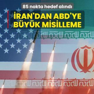 �ran'dan ABD'ye b�y�k misilleme! 85 nokta hedef al�nd�
