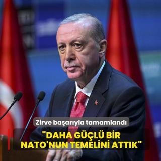 Zirve ba�ar�yla tamamland�... Ba�kan Erdo�an: Daha g��l� bir NATO'nun temellerini att�k