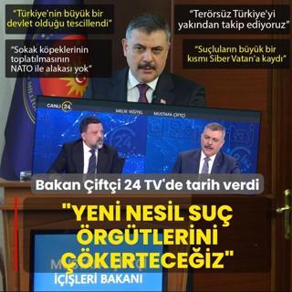 Bakan �ift�i 24 TV'de tarih verdi: Yeni nesil su� �rg�tlerini ��kertece�iz