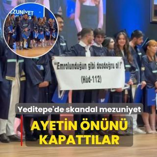 Yeditepe �niversitesi'nde skandal mezuniyet: Ayetin �n�n� kapatt�lar