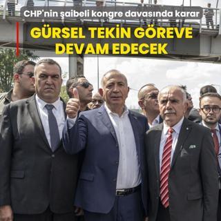 CHP'nin �aibeli kongre davas�nda karar: G�rsel Tekin g�reve devam edecek