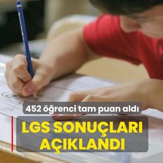 LGS sonu�lar� a��kland�: 452 ��renci tam puan ald�