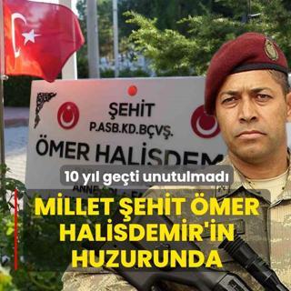 10 y�l ge�ti unutulmad�! Millet �ehit �mer Halisdemir'in huzurunda