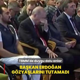 TBMM'de duygu dolu anlar: Ba�kan Erdo�an g�zya�lar�n� tutamad�