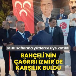 Bah�eli'nin �a�r�s� �zmir'de kar��l�k buldu! MHP saflar�na 350 yeni �ye kat�ld�