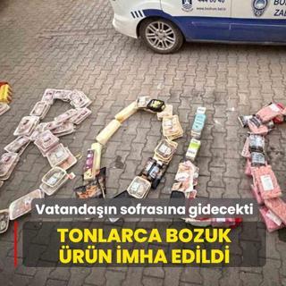 Vatanda��n sofras�na gidecekti! Tonlarca bozuk �r�n imha edildi