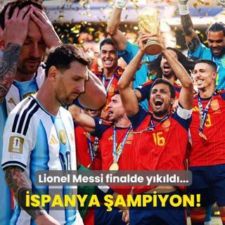 �spanya �ampiyon! Lionel Messi finalde y�k�ld�...
