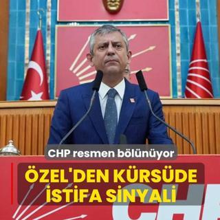 CHP resmen b�l�n�yor! �zel'den k�rs�de istifa sinyali
