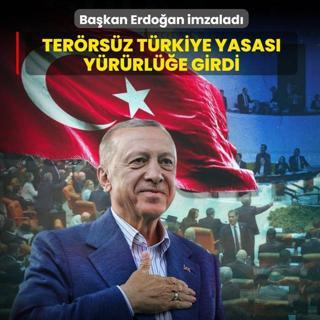 T�rkiye'de yeni d�nem resmen ba�lad�... Ba�kan Erdo�an'�n imzas�yla Milli Dayan��ma Yasas� y�r�rl��e girdi