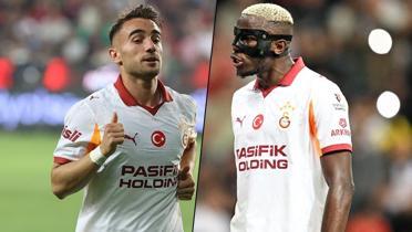 Galatasaray'da Osimhen ile Yunus Akgn tartma yaad
