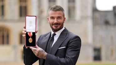 ngiliz futbolunun efsanesi David Beckham'a valye nvan