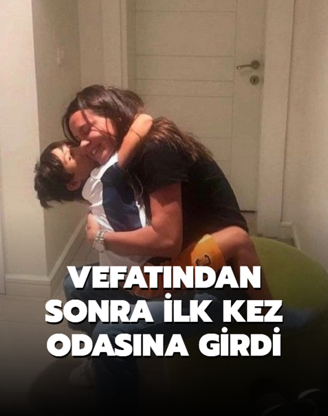 Vefat�ndan sonra ilk kez odas�na girdi