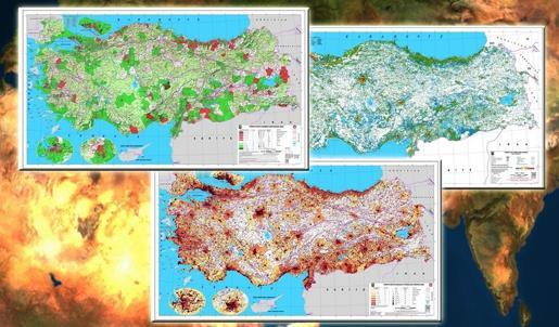 Türkiye Nüfus Dağılışı, Değişimi ve Yapı Yoğunluğu Haritaları