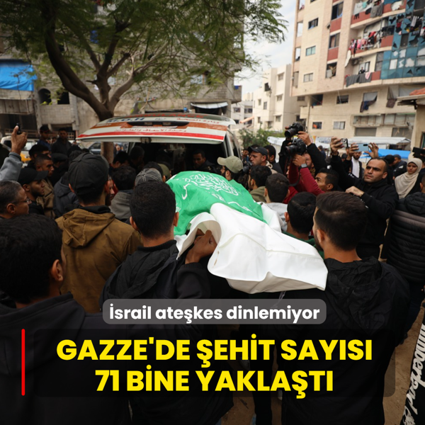 Soyk�r�mc� �srail ate�kes dinlemiyor: Gazze'de �ehit say�s� 71 bine yakla�t�