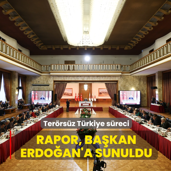 Ter�rs�z T�rkiye s�reci... AK Parti'nin raporu Ba�kan Erdo�an'a sunuldu
