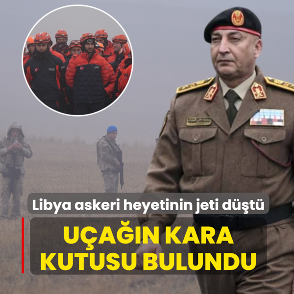 Libya askeri heyetinin jeti d��t�... U�a��n kara kutusu bulundu