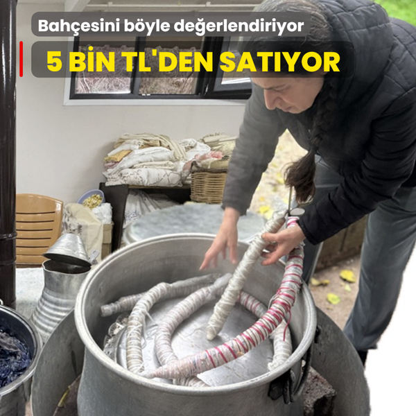 5 bin TL'den sat�yor! Bah�esinden toplad��� bitkilerle boyuyor, desen veriyor